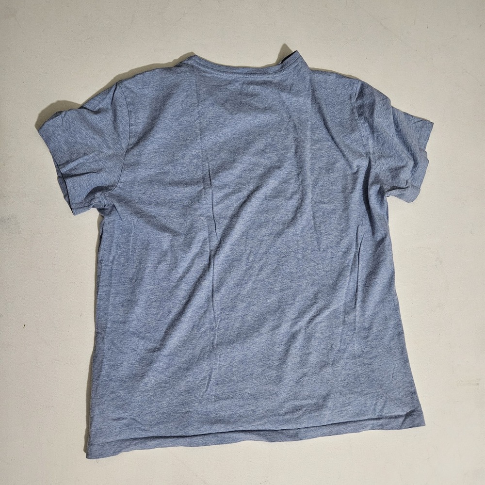Polo Ralph Lauren Mens V-Neck T-Shirt Heather Blue Gray Cotton Pony Logo Size M - Picture 5 of 5